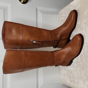 Lauren Ralph Lauren Berna tall beige tan brown leather riding boots size 6